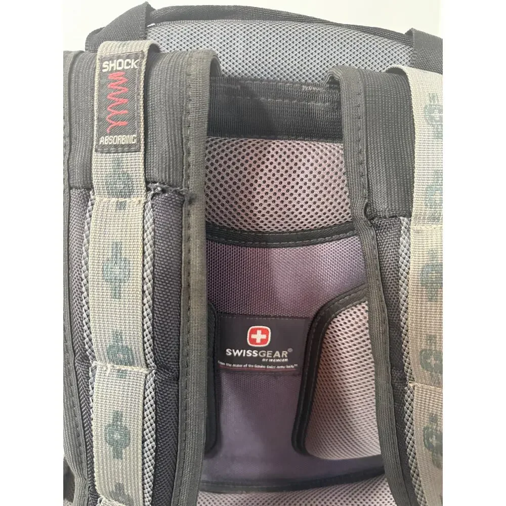 Swiss Gear by Wenger Laptop Backpack Black/Gray Durable Travel Bag Authentic